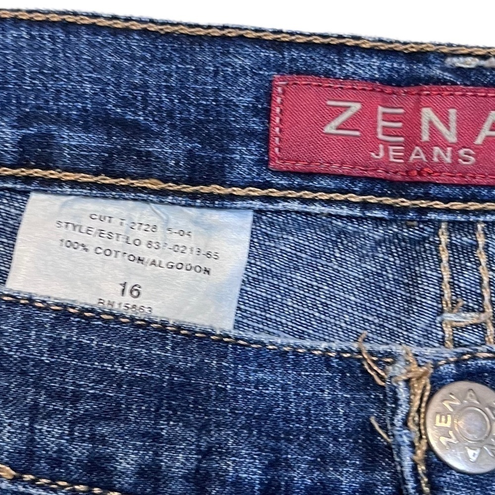 Zena Vintage 90’s Button Fly High Waisted Mom Straight Leg Jeans Sz 16 - Picture 8 of 9